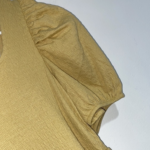 Asos dress small‎ yellow smocked babydoll style NeW Pieces - Picture 2 of 4